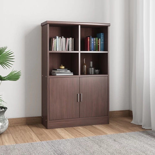 Wooden Bookcase with Cabinet